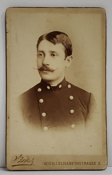 FOTOGRAF DR. SZEKELY , VIENA , OFITER , DOMN IN UNIFORMA , FOTOGRAFIE C.D.V. , 1894