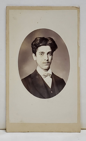 FOTOGRAF FRANZ DUSCHEK (?) , ADOLESCENT , FOTOGRAFIE TIP C.D.V. , MEDALION IN RELIEF , 1871