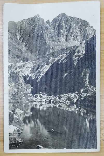 FOTOGRAF J. FISCHER , SIBIU , LACUL PODRAGEI si VARFUL PODRAGU, CARTE POSTALA , 1940