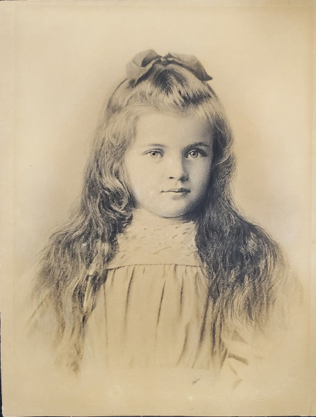 FOTOGRAF J. SCHULLER , KRONSTADT , FETITA CU FUNDITA , CCA .1900