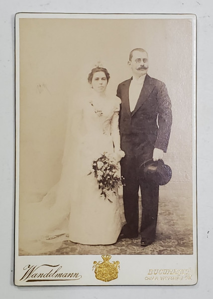 FOTOGRAF M. WANDELMANN , BUCURESTI , MIRI IN STUDIO , FOTOGRAFIE CABINET , SFARSITUL SEC. XIX