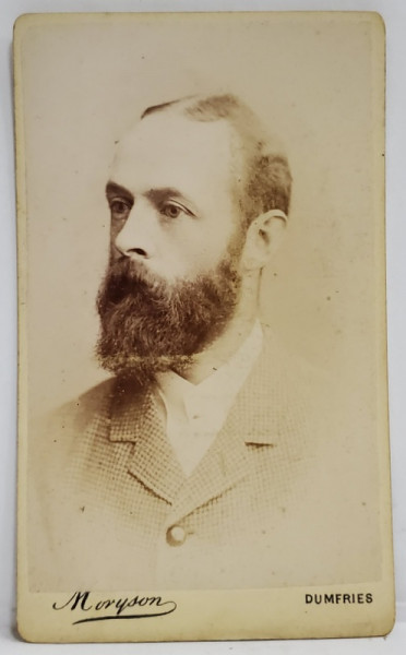 FOTOGRAF MORYSON , TANAR CU BARBA , SFARSITUL SEC. XIX , FOTOGRAFIE C.D.V.