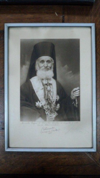Fotografia Episcopului Gherontie de Constanta, cu dedicatie catre Eugen si Lucretia Cialac