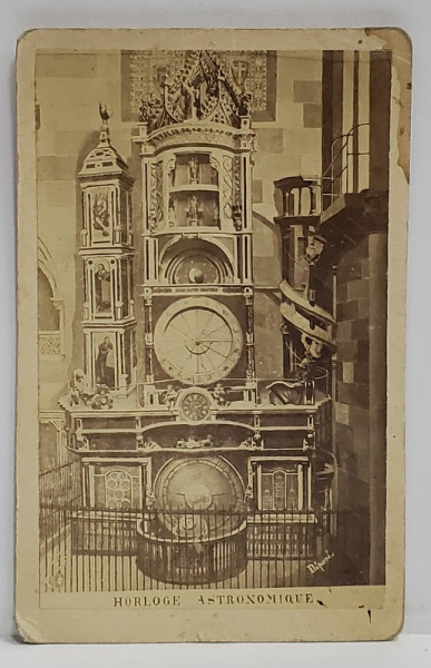 FOTOGRAFIE C.D.V. , FRANTA , OROLOGIU ASTRONOMIC , SFARSITUL SEC. XIX