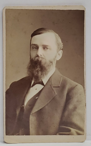 FOTOGRAFIE C.D.V. , STUDIO COOK , PORTSMOUTH , N.H. , DOMN CU BARBA , SFARSITUL SEC. XIX