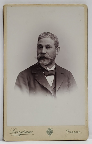 FOTOGRAFIE C.D.V. , STUDIO J. LANGHANS, PRAGA , DOMN CU BARBA , SFARSITUL SEC. XIX