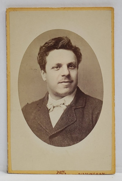 FOTOGRAFIE C.D.V. , STUDIO W. SHERRELL , BIRMINGHAM , DOMN CU LAVALIERA , DATATA 1879