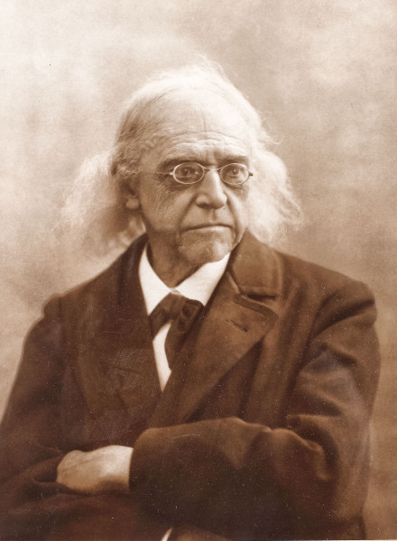 Fotografie originala ilustrandu-l pe istoricul Theodor Mommsen, cca. 1890