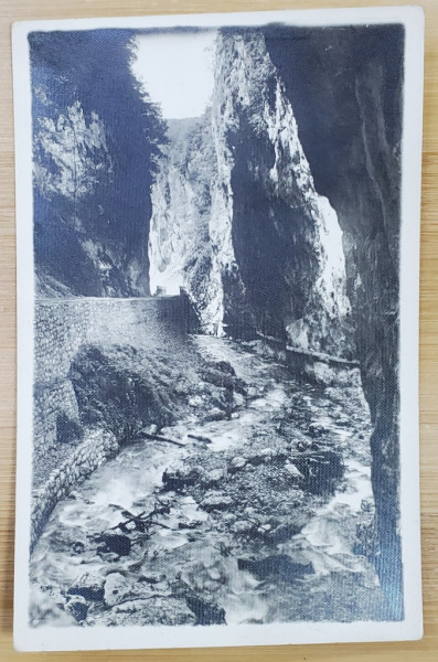 FOTOGRF J. FISCHER , SIBIU - DEFILEUL BISTRITA - VALCEA , CARTE POSTALA , 1942
