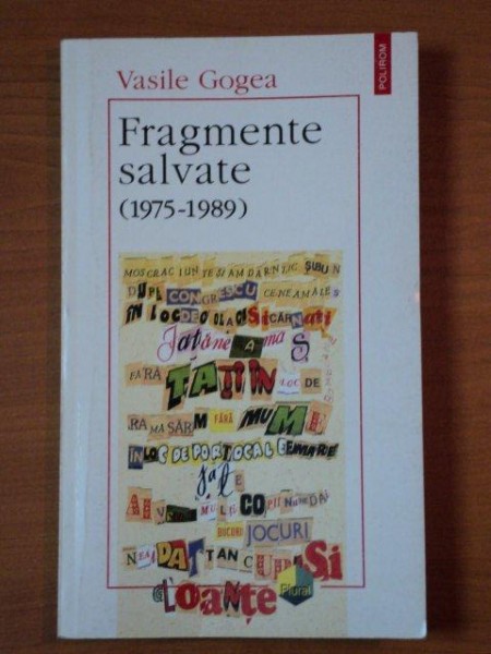 FRAGMENTE SALVATE , 1975 - 1989 de VASILE GOGEA , 1996