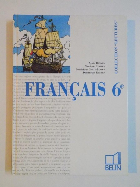 FRANCAIS 6 de AGNES RENARD , MONIQUE BEYLIER , DOMINIQUE CONTE - JANSEN , DOMINIQUE RENARD , 1994