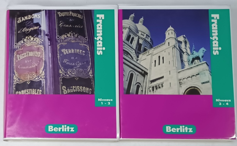 FRANCAIS , NIVEAUX 1 -2 / NIVEAUX 3-4 , CURS DE LIMBA  FRANCEZA  CU MANUAL SI CASETE AUDIO , 1996