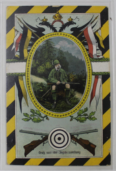 FRANZ JOSEPH AL AUSTRIEI , IN COSTUM DE VANATOARE , CARTE POSTALA , INCEPUTUL SEC. XX