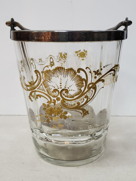 Frapiera din cristal decorata cu aur coloidal, cca. 1900