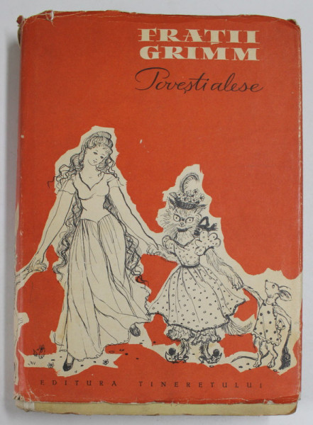 FRATII GRIMM , POVESTI ALESE , coperta si ilustratii de LIGIA MACOVEI , 1958