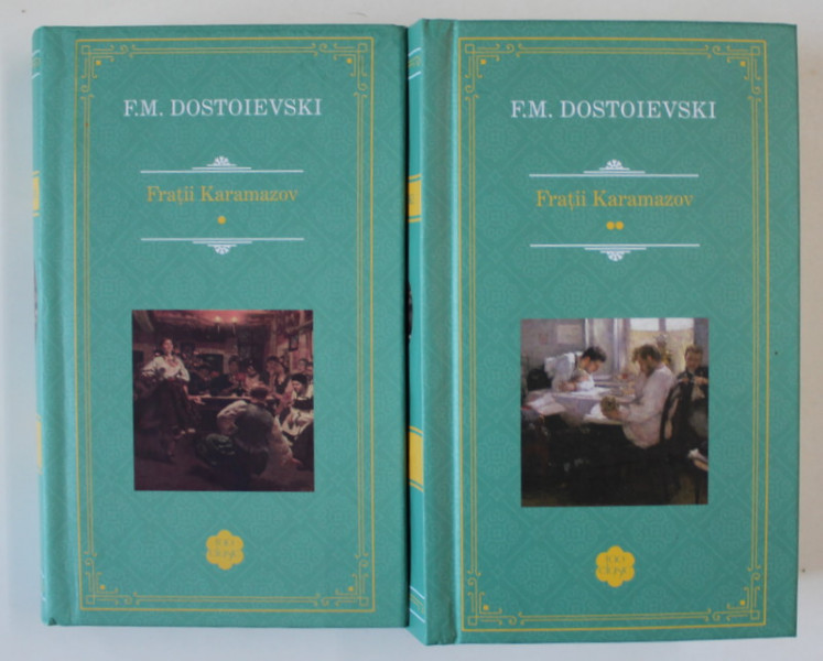 FRATII KARAMAZOV , ROMAN IN PATRU PARTI SI EPILOG , VOLUMELE I - II de F. M. DOSTOIEVSKI , 2024 *MICI DEFECTE