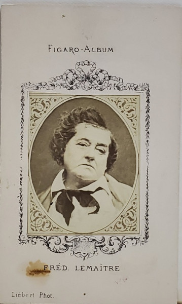 FRED LEMAITRE  , FIGARO ALBUM , D 'APRES  LIEBERT  PHOT. , FOTOGRAFIE TIP C.D.V. , 1870