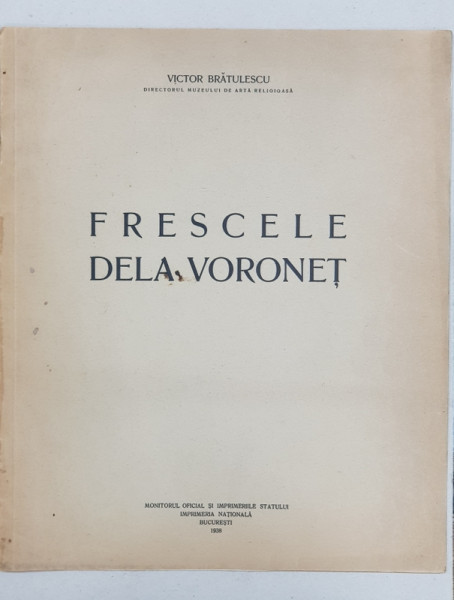 FRESCELE DE LA VORONET de VICTOR BRATULESCU , 1938