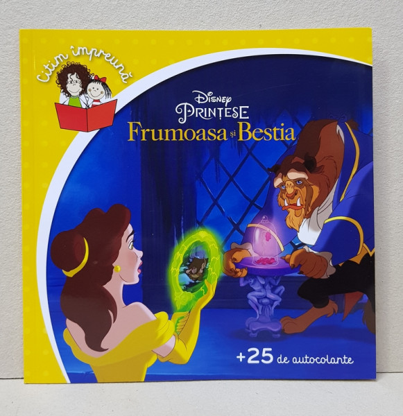 FRUMOASA SI BESTIA , COLECTIA ' DISNEY - PRINTESE ' , 2017 , CONTINE SI 25 DE AUTOCOLANTE