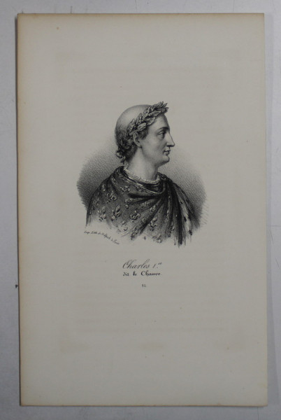 F.S. DELPECH ( 1778 - 1825 )  - LOUIS IV DIT D'OUTREMER , LITOGRAFIE MONOCROMA , CCA. 1820