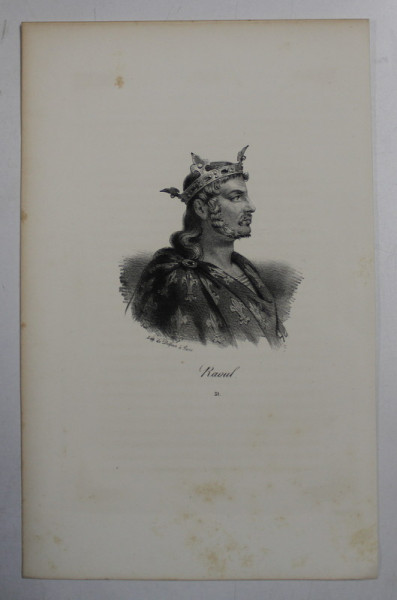 F.S. DELPECH ( 1778 - 1825 )  -  RAOUL ,  LITOGRAFIE MONOCROMA , CCA. 1820