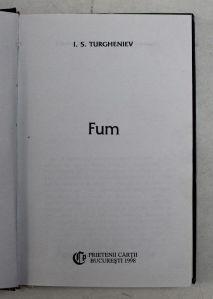 FUM de I.S TURGHENIEV , 1998