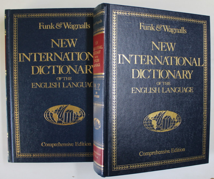 FUNK and WAGNALLS NEW INTERNATIONAL DICTIONARY OF THE ENGLISH LANGUAGE , COMPREHENSIVE EDITION , TWO VOLUMES , 1987