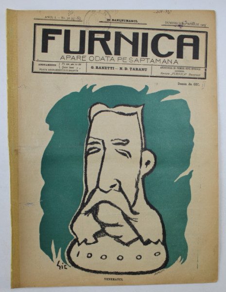 FURNICA , REVISTA UMORISTICA CU APARITIE SAPTAMANALA , NR.30 , 1905