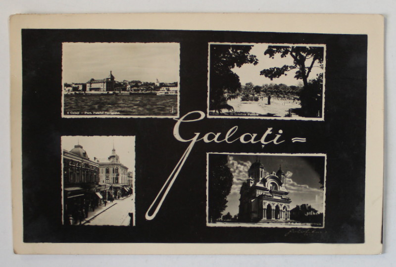 GALATI, MONTAJ FOTO CU OBIECTIVE DIN ORAS , CARTE POSTALA ILUSTRATA , 1942