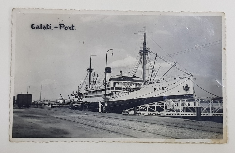 GALATI , PORT , VASUL ' PELES , FOTOGRAFIE TIP CARTE POSTALA , 1937