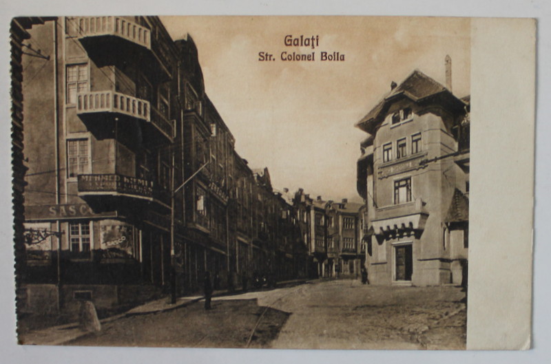 GALATI, STRADA COLONEL BOILA , CARTE POSTALA ILUSTRATA , 1926
