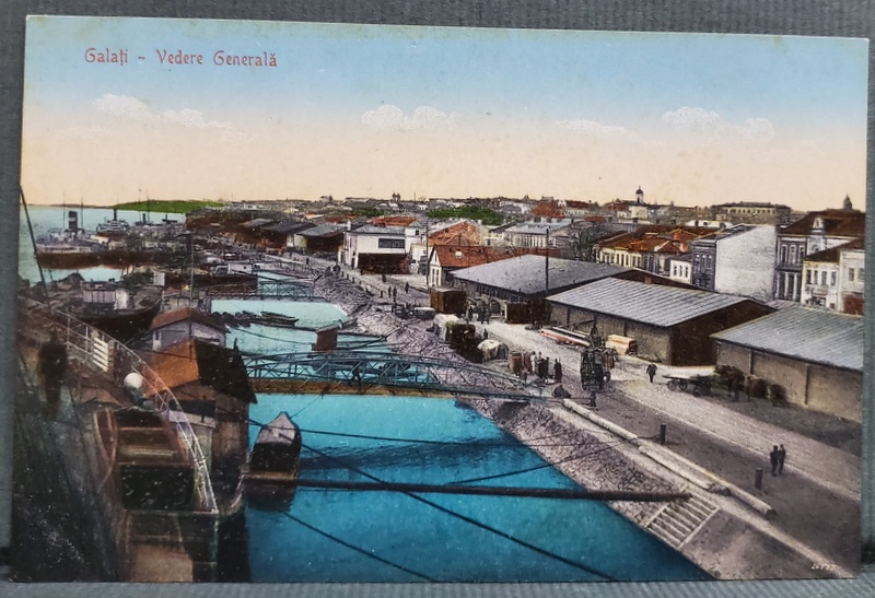GALATI , VEDERE GENERALA , CARTE POSTALA , INCEPUTUL SEC. XX