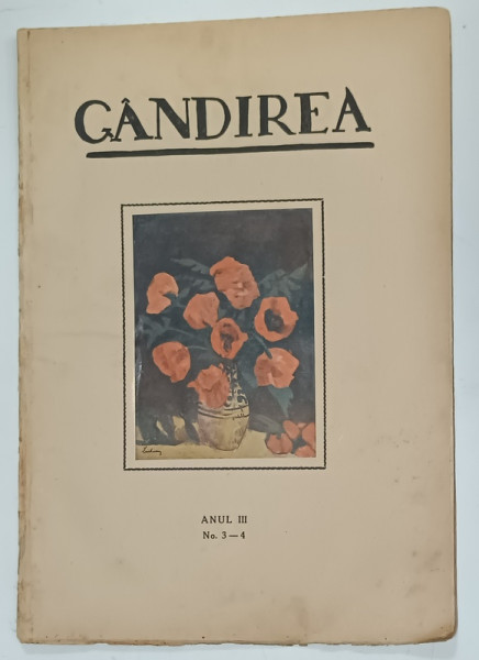 GANDIREA , REVISTA , ANUL III , NR. 3-4 , IUNIE , 1923