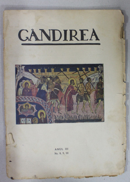 GANDIREA , REVISTA , ANUL III, NR. 8 , 9 , 10  , IANUARIE  , 1924