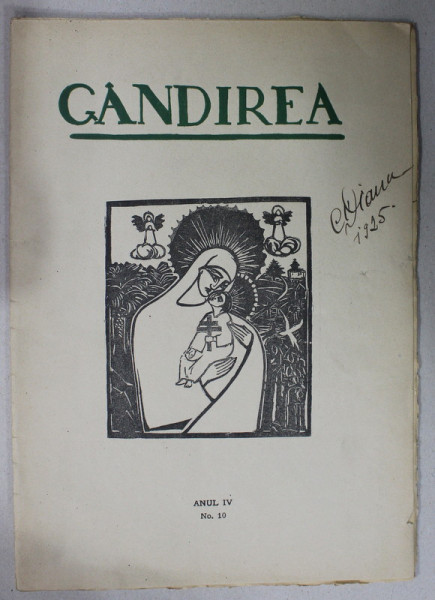 GANDIREA , REVISTA , ANUL IV , NR. 10 , 1 MARTIE , 1925