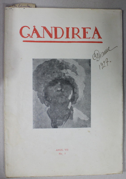 GANDIREA , REVISTA , ANUL VII , NR. 9 , SEPTEMBRIE , 1927