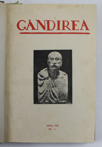 GANDIREA , REVISTA , ANUL VIII , NUMERELE 1 -12 , COLIGAT , 1928