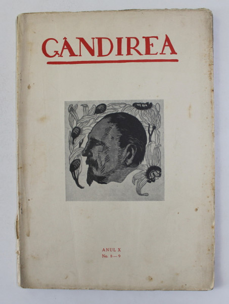 GANDIREA , REVISTA , ANUL  X  , NR. 8- 9  , AUGUST - SEPTEMBRIE , 1930