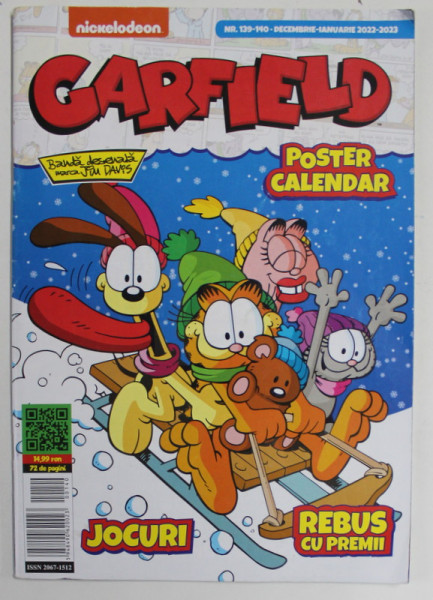 GARFIELD , REVISTA DE BENZI DESENATE , NR. 139 - 140 , DEC. - IANUARIE , 2022 -2023