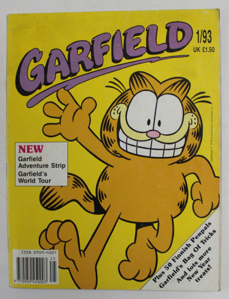 GARFIELD , REVISTA PENTRU COPII , NR. 1 / 1993 , BENZI DESENATE