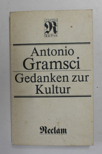 GEDANKEN ZUR KULTUR von ANTONIO GRAMSCI , 1987