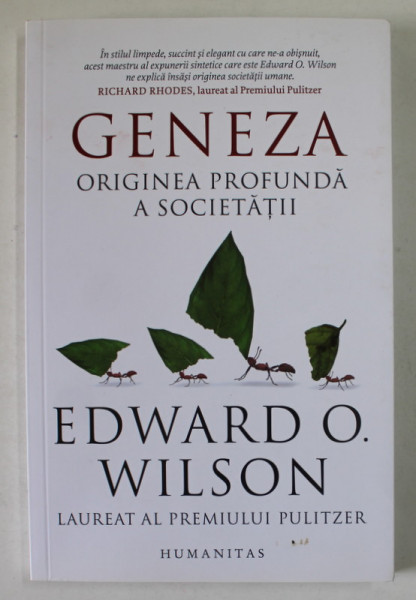 GENEZA  ORIGINEA PROFUNDA A SOCIETATII de EDWARD O. WILSON , ilustrata de DEBBY COTTER KASPARI , 2021