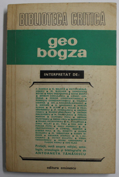 GEO BOGZA interpretat de VICTORIA BARLADEANU,.. TUDOR VIANU , 1976