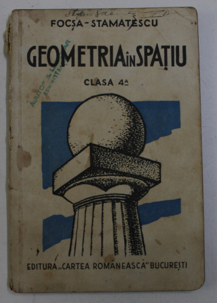 GEOMETRIA IN SPATIU , CLASA A 4 A , 1935