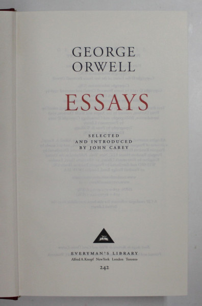 GEORGE ORWELL - ESSAYS , 2002