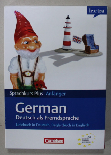 GERMAN DEUTSCH ALS FREMDSPRACH ( CURS DE LIMBA GERMANA ) , INCEPATORI , TEXT IN LB. GERMANA SI ENGLEZA , 2 CARTI + 2 CD - URI , 2013