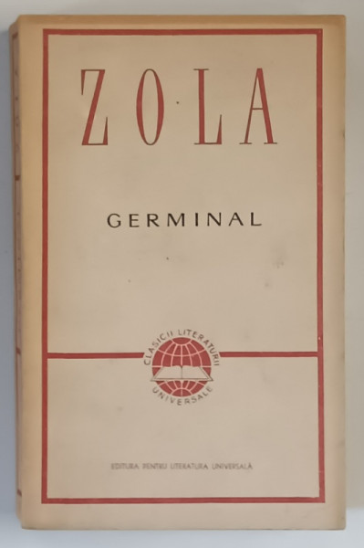 GERMINAL , roman de EMILE ZOLA , 1965 *EDITIE BROSATA
