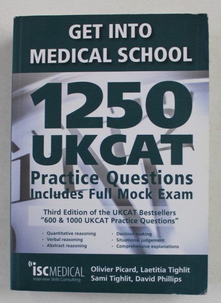 GET INTO MEDICAL SCHOOL - 1250 UK CAT PRACTICE QUESTIONS INCLUDES FULL MOCK EXAM by OLIVIER PICARD ..DAVID PHILIPS , 2017