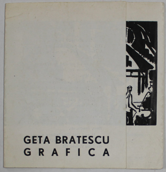 GETA BRATESCU - GRAFICA , PLIANT DE EXPOZITIE , ANII '60