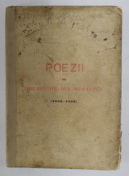 Gheorghe din Moldova, Poezii (1880-1889) - Bucureti, 1894